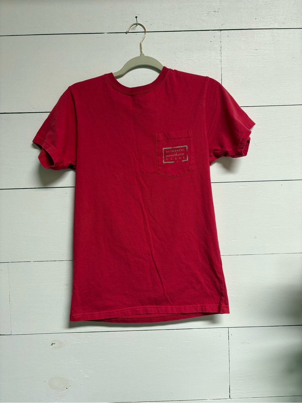 Southern Marsh Red Short Sleeve Pocket Tee